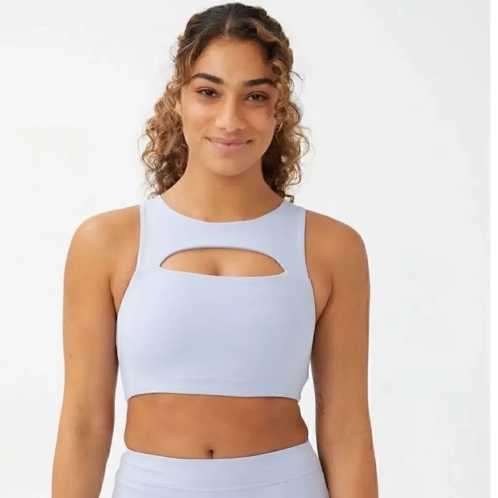 COTTON ON Women's Smoothing Cut Out Vestlette Top Blue iced sky